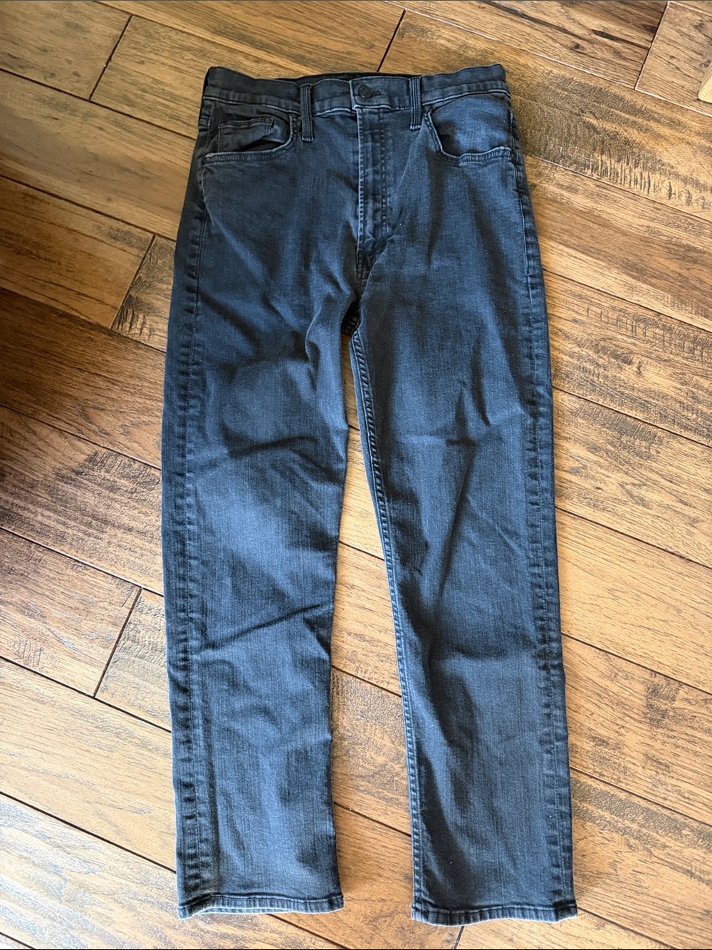 MOTHER High-Rise Straight Jeans in Washed Black